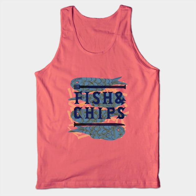 Fish & Chips Tank Top by louweasely